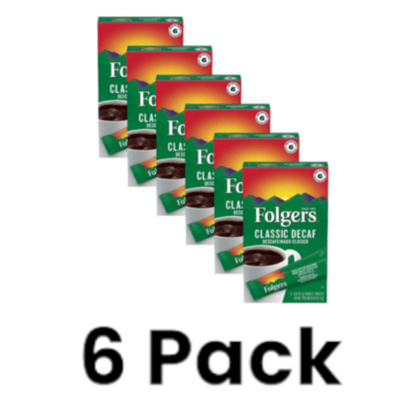 Folgers Coffee Instant Classic Decaf 6 each