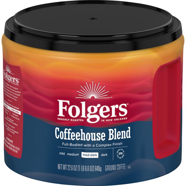 Folgers Coffeehouse Blend Ground Coffee, MediumDark Roast, 22.6Ounce