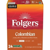 Folgers Colombian Coffee, Medium Roast, Keurig K-Cup Brewers, 24 Count Box