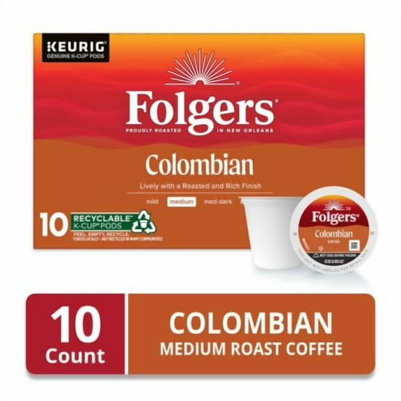 Folgers Columbian Coffee K-Cup Pod Multipack 10 pk / 0.31 ozv - Pack of 2
