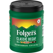 Folgers Decaf Coffee, Ground Coffee, Classic Medium Roast, 11.3 Ounce Canister