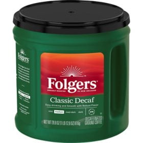 Folgers Decaffeinated Classic Roast Ground Coffee, 28.8 oz.pack of 2