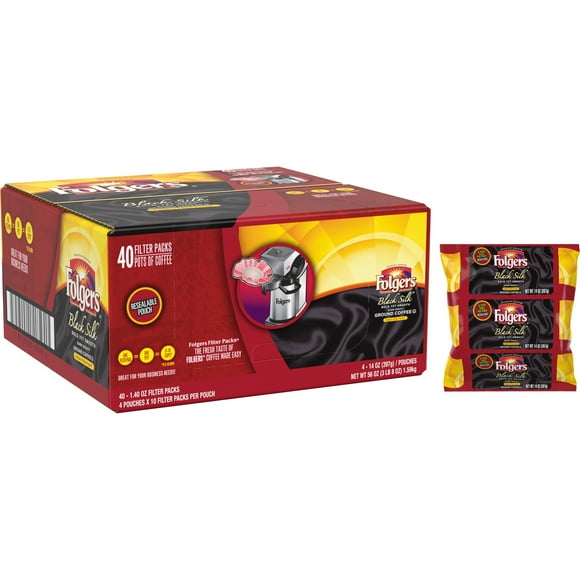 Folgers, FOL00016, Black Silk Coffee, 40 / Carton