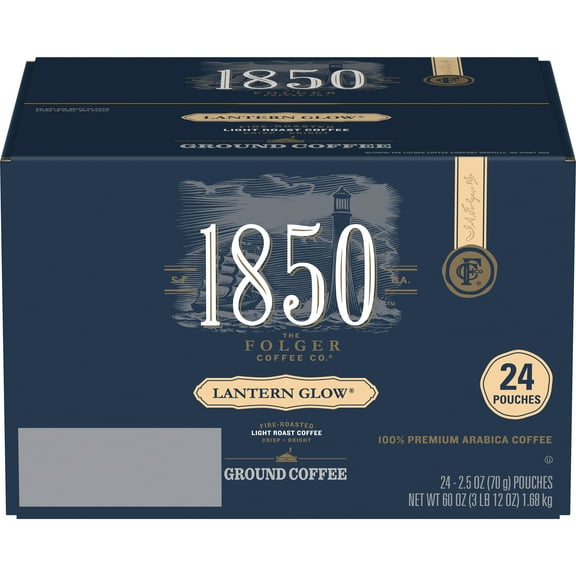 Folgers, FOL21510, 1850 Lantern Glow Ground Coffee Pouches, 24 / Carton