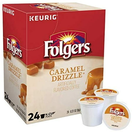 Folgers Gourmet Selections K-Cup Single Cup For Keurig Brewers, Caramel Drizzle, 24 Count