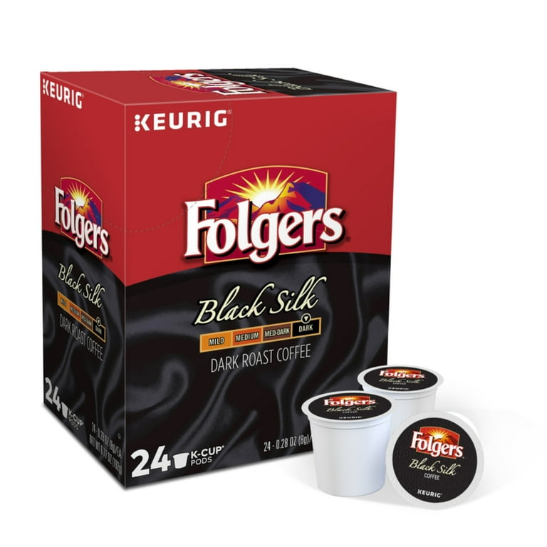 Folgers Gourmet Selections Dark Roast K Cups Black Silk Coffee 24 Count Walmart