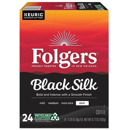 Folgers Gourmet Selections K-Cups, Black Silk Coffee, 24 Count