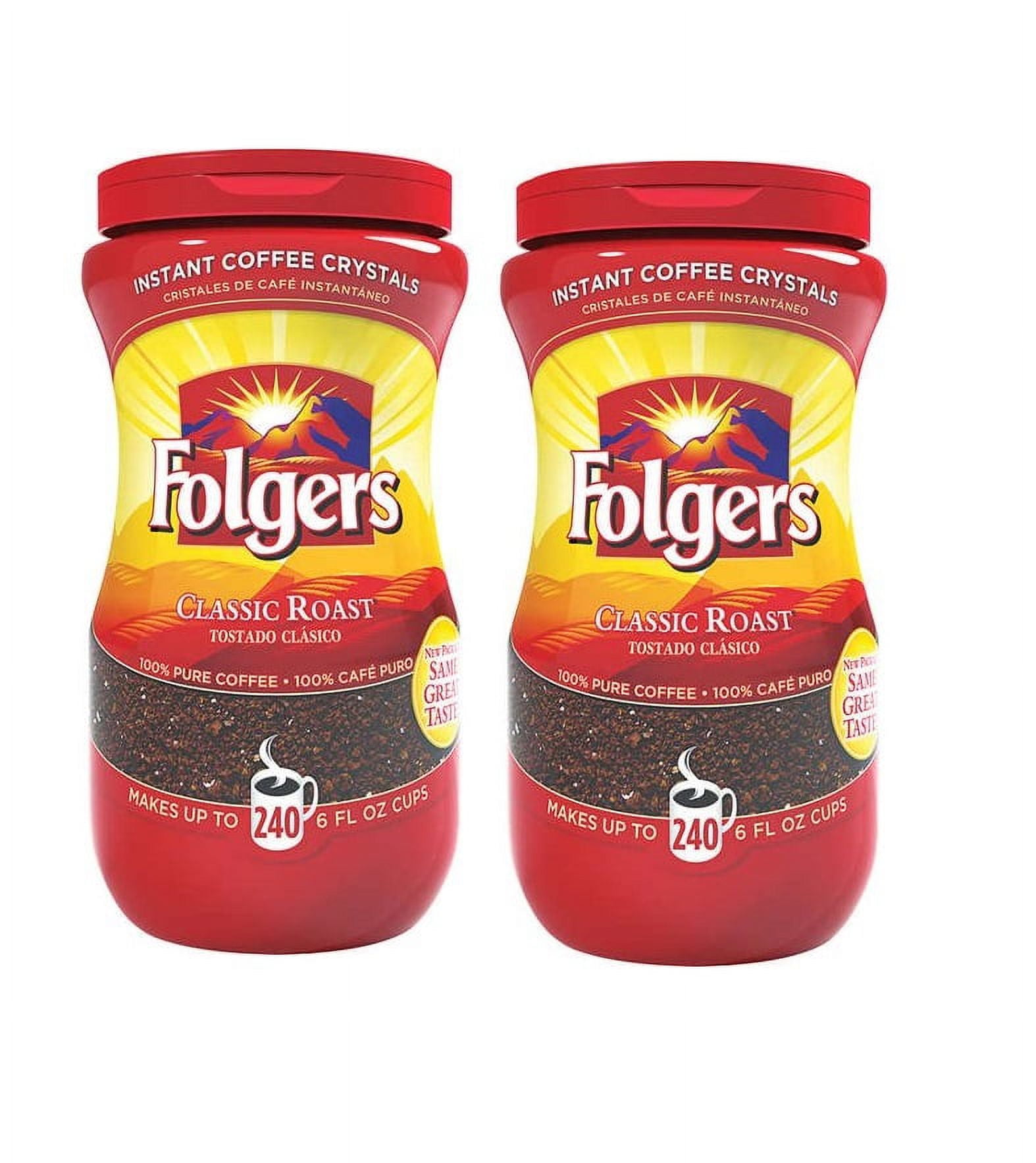 Folgers Instant Coffee, 16 Oz Pack Of 2