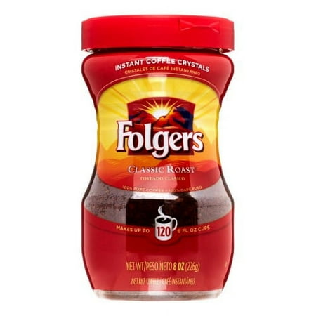 Folgers Instant Coffee Classic Roast 8 oz. (Pack of 8)