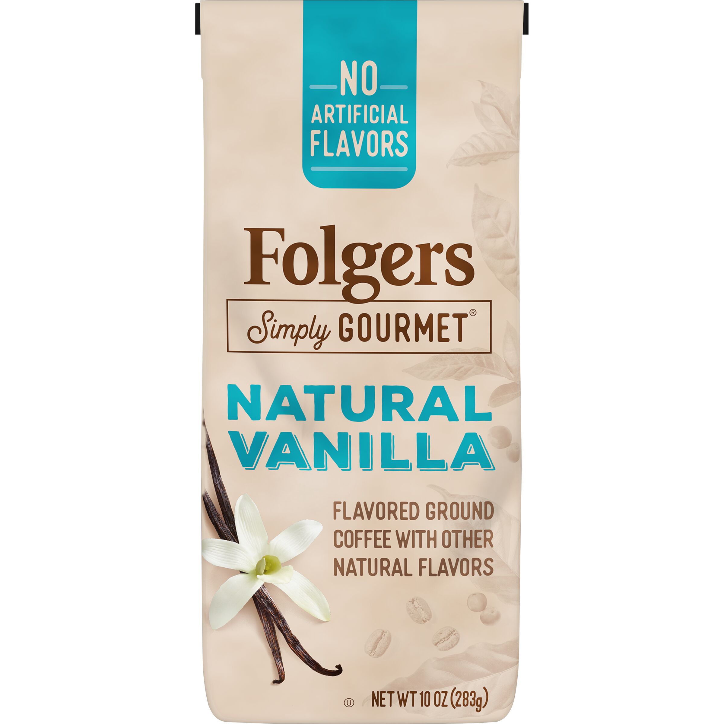 Folgers Simply Gourmet Natural Vanilla Flavored Ground Coffee, With Other Natural Flavors, 10-Ounce Bag - image 1 of 6