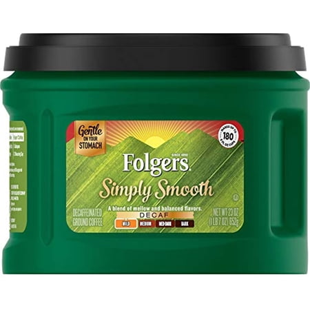 Folgers Simply Smooth Mild Roast Ground Coffee, 23 Ounces