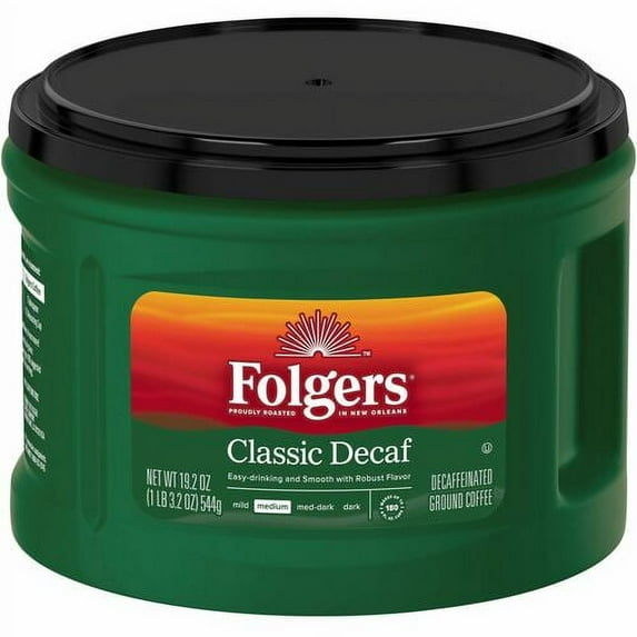 Folgers reg; Classic Decaf Coffee - Medium - 19.2 oz - 1 Each | Bundle of 10 Each