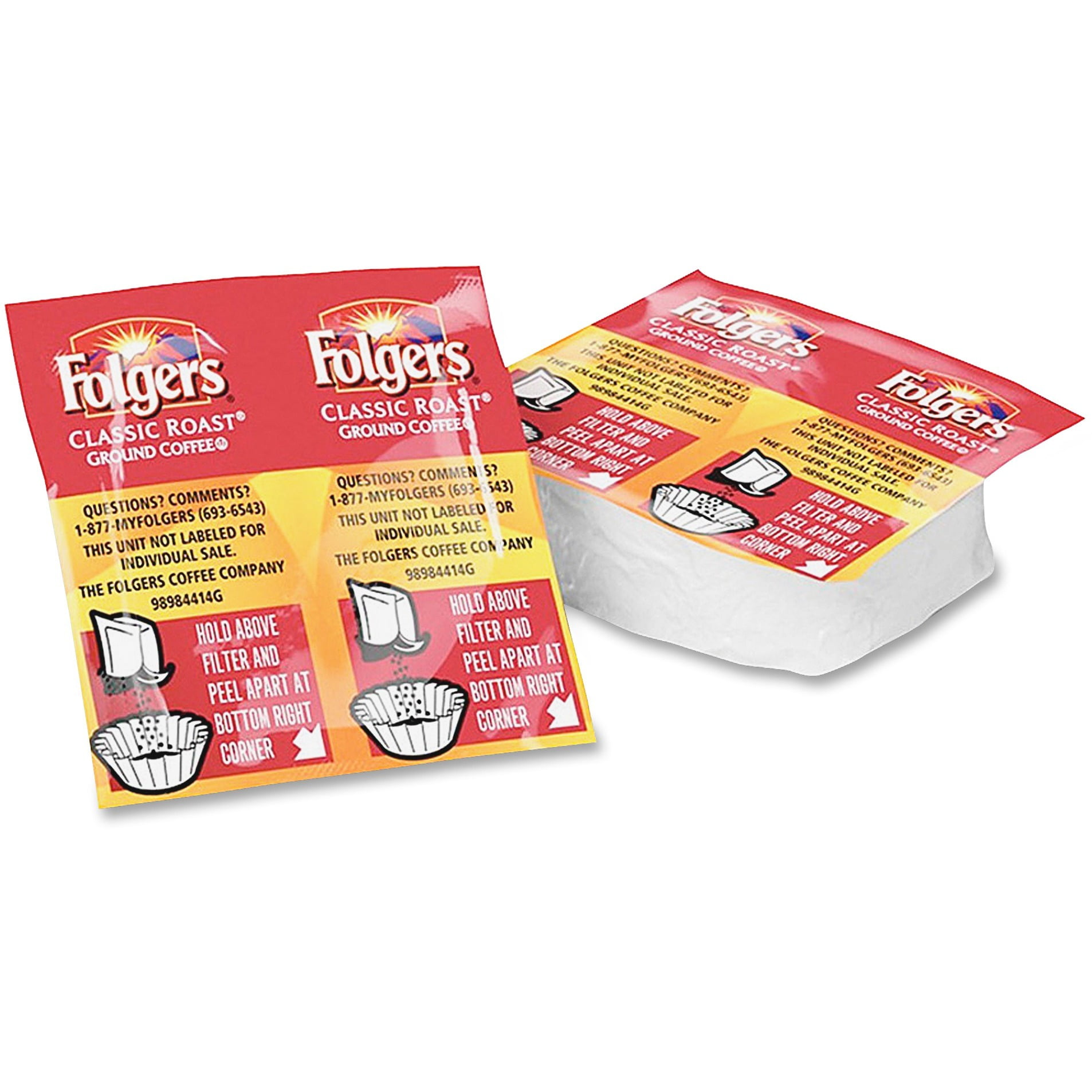 Folgers®, FOL06930, Regular Ground Coffee Packs, 42 / Carton