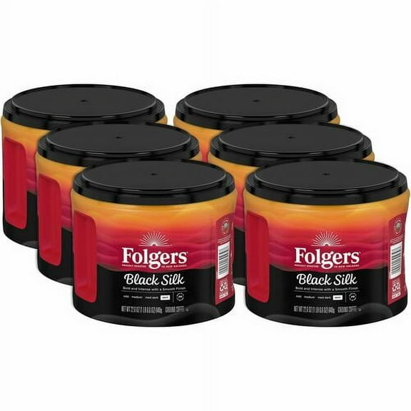 Folgers reg; Ground Black Silk Dark Ground Coffee - Dark - 22.6 oz - 1 Each | Bundle of 5 Each