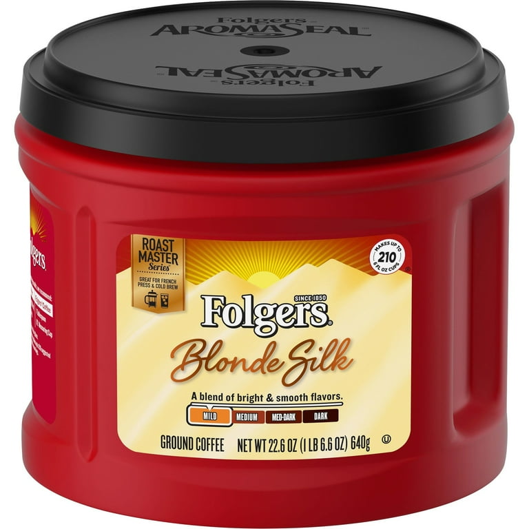 Folgers Ground Blond Silk Coffee - Light/Mild - 22.6 oz - 1 Each Folgers Ground Blond Silk Coffee - Light/Mild - 22.6 oz - 1 Each