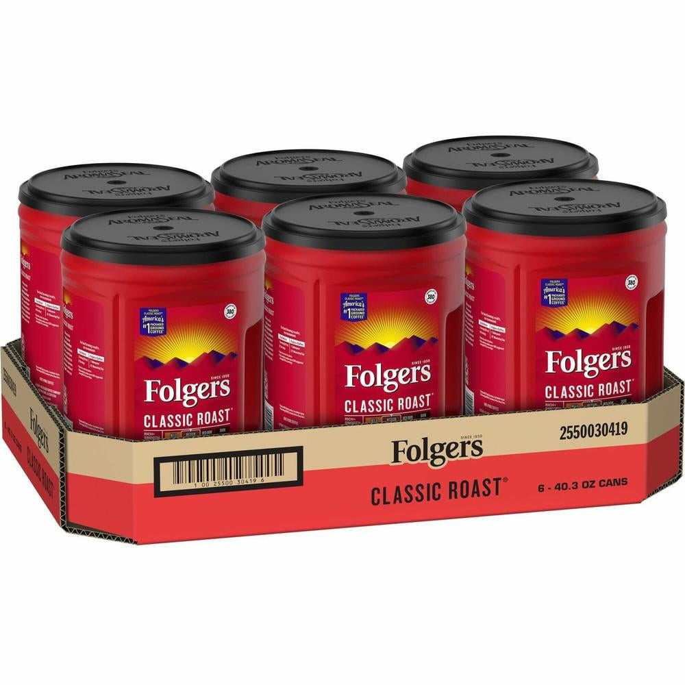 Folgers Ground Canister Classic Roast Coffee - Medium - 35 / Pallet Folgers Ground Canister Classic Roast Coffee - Medium - 35 / Pallet