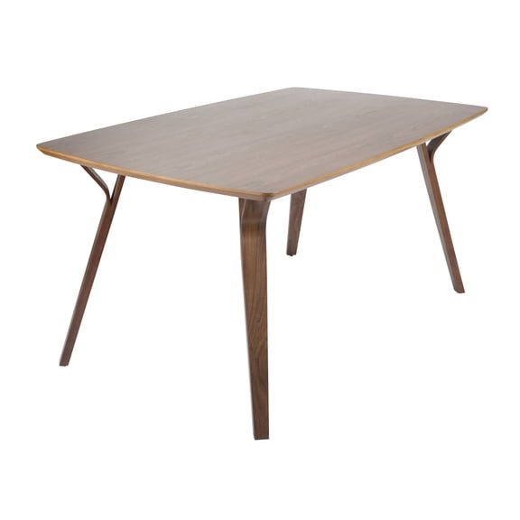 Folia -Century Modern Dining Table in Walnut Wood by Lumisource
