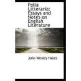 thumbnail image 1 of Folia Litteraria: Essays and Notes on English Literature Hardcover, 1 of 1