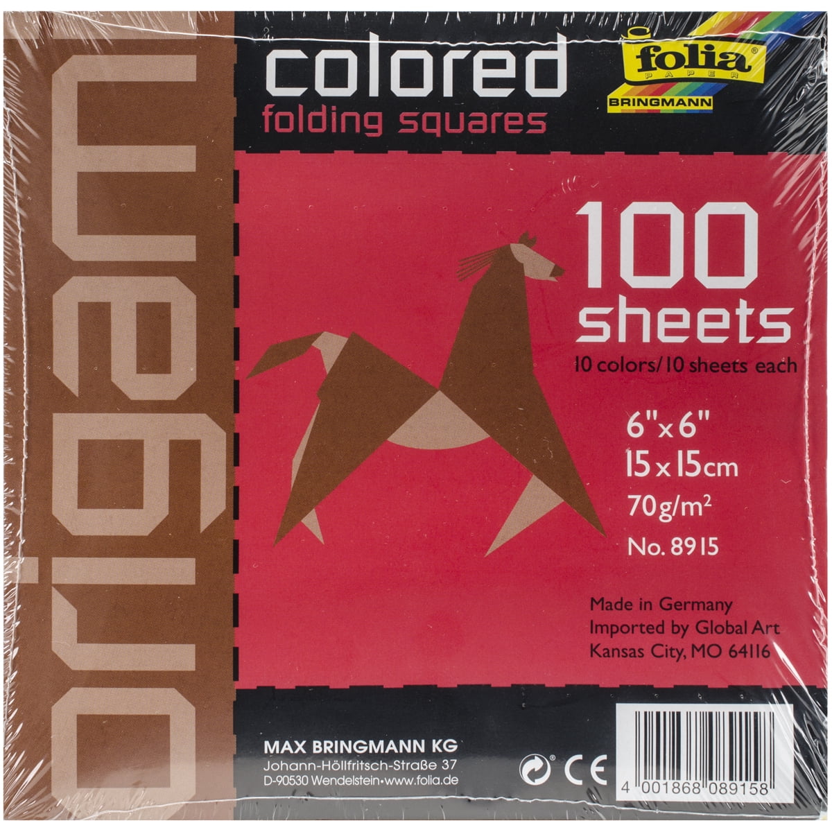 Origami Paper 5.875X5.875 18 Sheets Assorted Foil/Solid Double-Sided