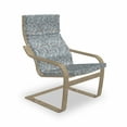 thumbnail image 1 of Foliage Armchair Pad and Slipcover, Swirly Stripes and Curves Lines Foliage Branches Nature Abstract Forms, 1 Piece Soft Cushion Replacement with Removable Cover, Cadet Blue and Peach, by Ambesonne, 1 of 1