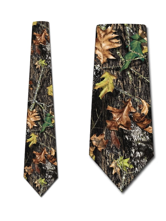 Foliage Camouflage - Green Leaves Necktie Camo Mens Tie by Three Rooker Necktie Company