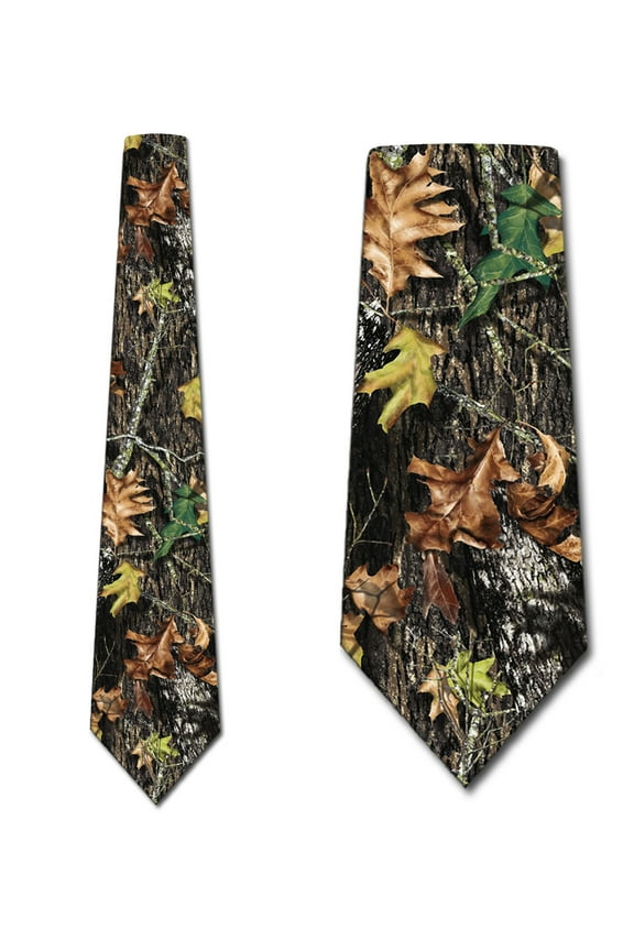 Foliage Camouflage - Green Leaves Necktie Camo Mens Tie by Three Rooker Necktie Company