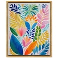 thumbnail image 1 of Foliage Flux II Canvas Print Tropical Wall Decor by Art Remedy, Gold Frame, 16 x 20, 1 of 6
