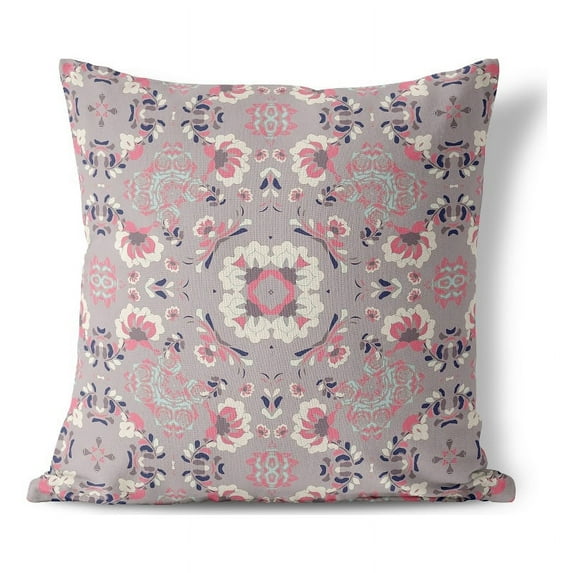 Foliage Frenzy Indoor/Outdoor Pillow in Pink 26x26