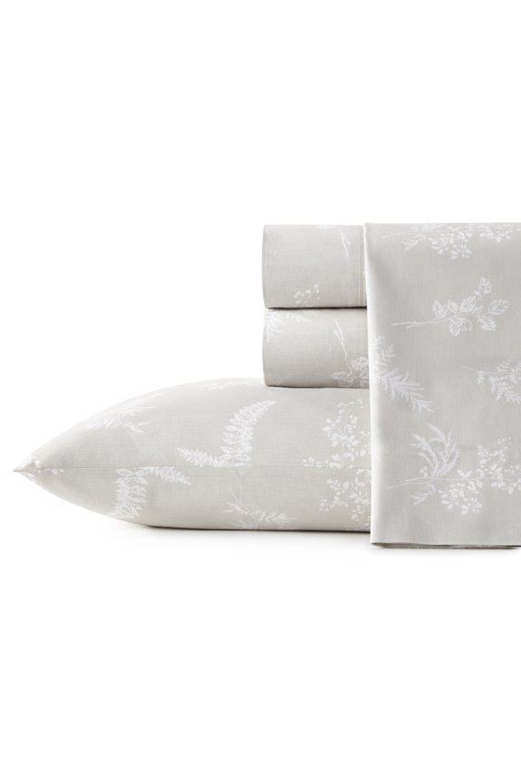 Foliage Cotton Beige 4 Piece Sheet Set-Full