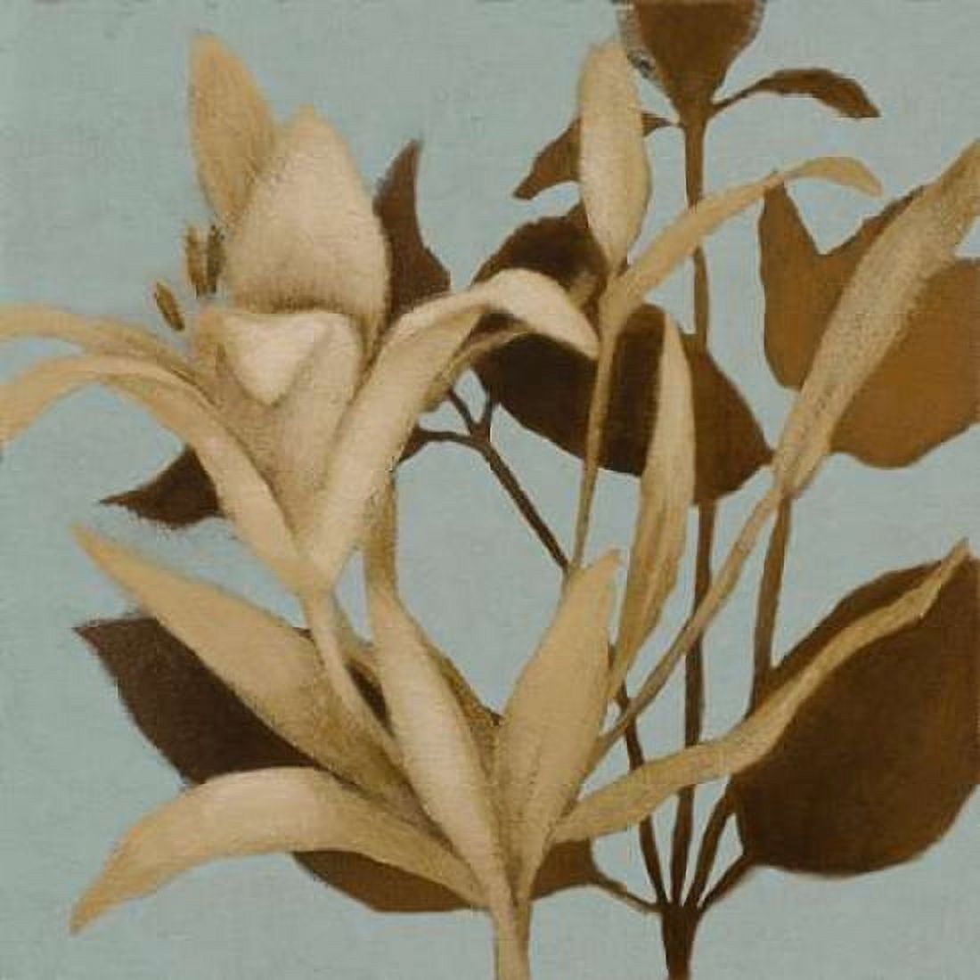 Foliage on Teal II Canvas Art - Lanie Loreth (24 x 24)
