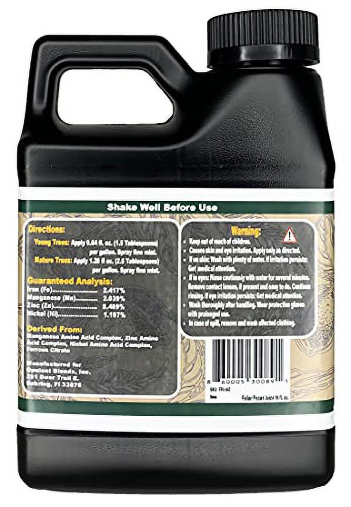 Foliar Pecan Juice 16 fl. oz. Liquid Fertilizer 8.489 Zinc, Plus