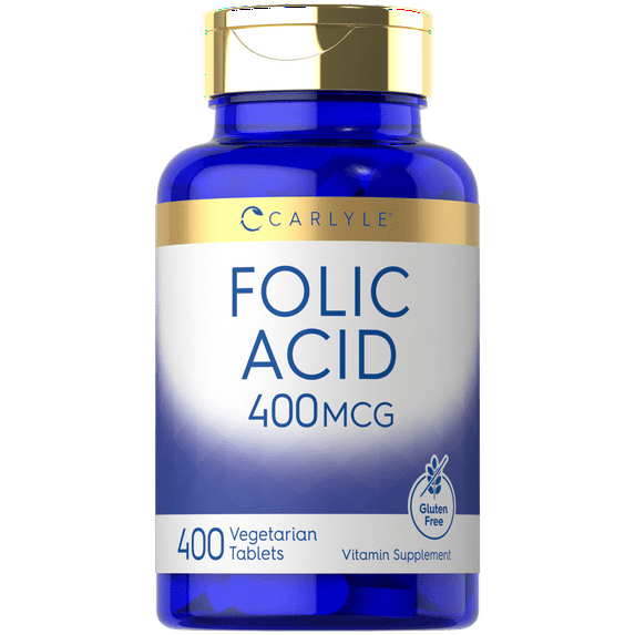 Folic Acid 400 mcg | 400 Tablets | For Men and Women | by Carlyle
