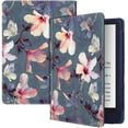 thumbnail image 1 of Folio Case for 6.8" Kindle Paperwhite (11th Generation 2021) ＆ Kindle Paperwhite Signature Edition - Book Style Vegan Leather Shockproof Cover Auto Sleep/Wake, Blooming Hibiscus, 1 of 7
