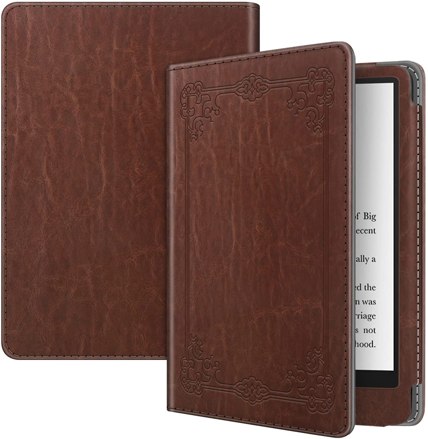 Etui do  Kindle Paperwhite 5 (2021), Imprinted Flower, Brown
