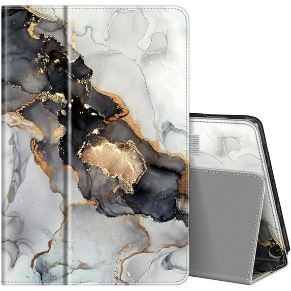 Folio Case for Fire HD 10/Fire HD 10 Plus Tablet Slim Fit Standing Cover with Auto Sleep/Wake, Cloudy Marble
