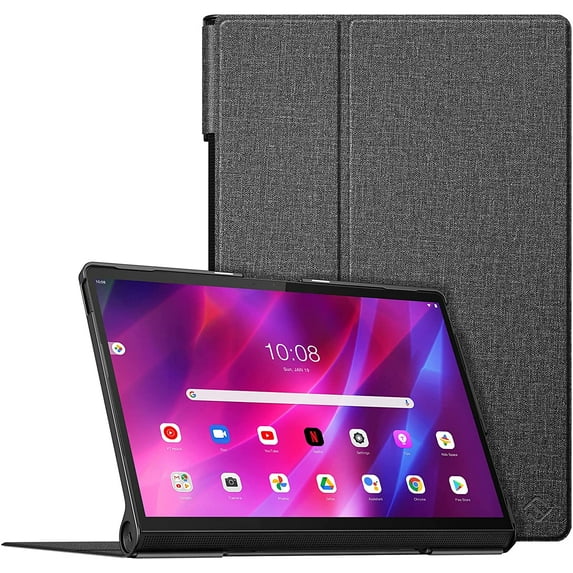 Folio Case for Lenovo Yoga Tab 13 2021, Ultra-Thin PU-Leather Hard Shell Protective Cover for Lenovo Yoga Tab 13(YT-K606F)