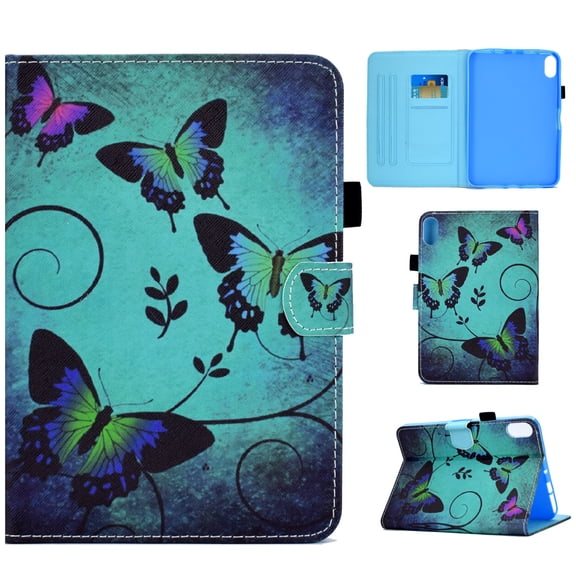 Folio Case for ipad 10th Generation 2022, TECH CIRCLE PU Leather Folio Smart Stand Full Body Protective Wallet Case with Auto Sleep/Wake Feature for Apple iPad 10th Generation 10.9 Inch 2022 Butterfly
