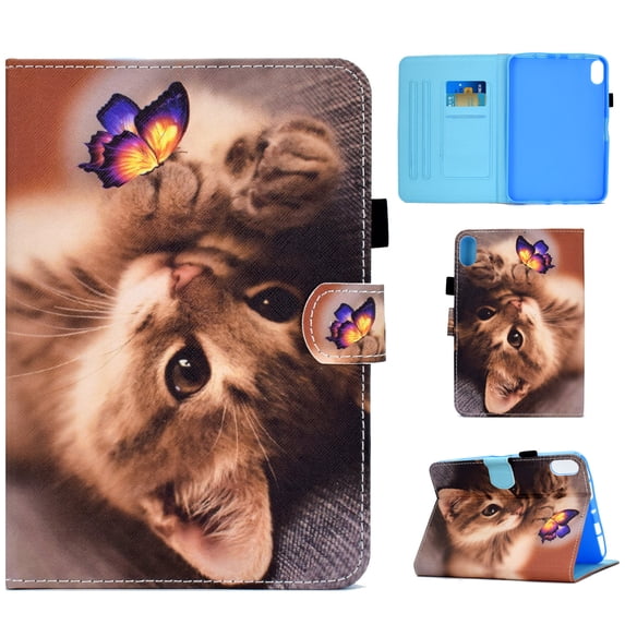 Folio Case for ipad 10th Generation 2022, TECH CIRCLE PU Leather Folio Smart Stand Full Body Protective Wallet Case with Auto Sleep/Wake Feature for Apple iPad 10th Generation 10.9 Inch 2022, Cat