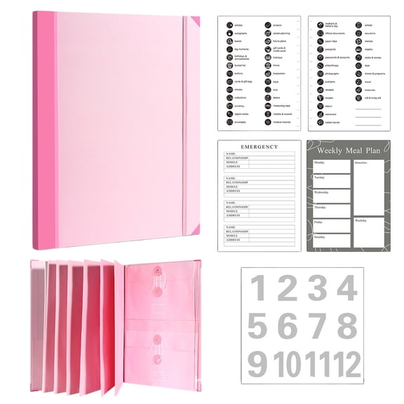 Folio Document Organizer, Document Keeper Binder, File Folder With Pockets, Letter Size Document Folder, Expanding Document File, Folder for Certificates, Document Binder with Pockets