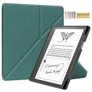Folio Flip Case for Amazon Kindle Scribe 10.2 2022/2024, Standing PU Leather Stand Smart Cover with Auto Sleep/Wake Feature for Kindle Scribe 10.2 2022/2024 with Pen Holder - Green