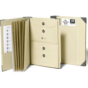 The Folio® Important Document Organizer by Savor |Binder with Guided Labels, Acid-Free File Folder with 10 Pockets for Home, Legal, Medical Papers |Mother’s Day Gift for Moms, Records Storage (Slate)