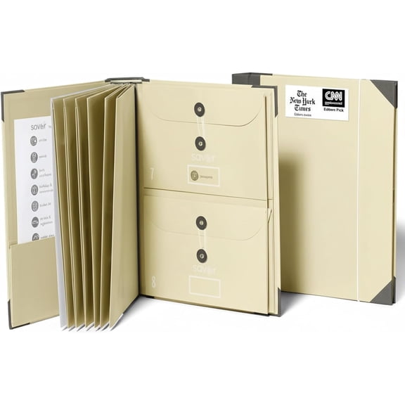 The Folio® Important Document Organizer by Savor |Binder with Guided Labels, Acid-Free File Folder with 10 Pockets for Home, Legal, Medical Papers |Mother’s Day Gift for Moms, Records Storage (Slate)