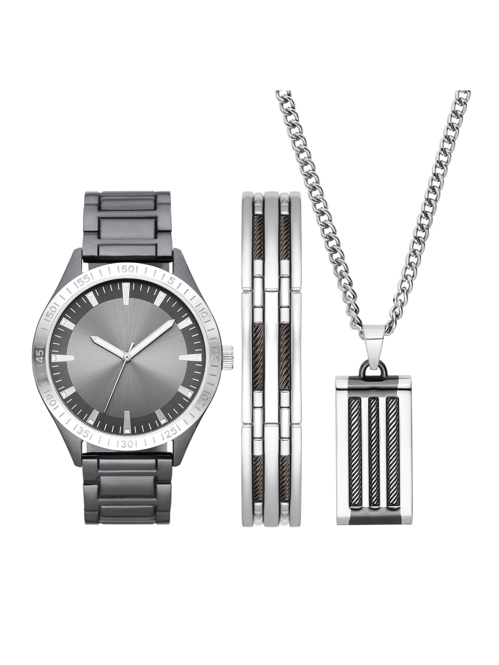 Retro Luxury Wide Cuff Watch Calendar Decorative Small Dial Leather Strap  Men Wrist Watch, Grey-Black : Amazon.in: Fashion