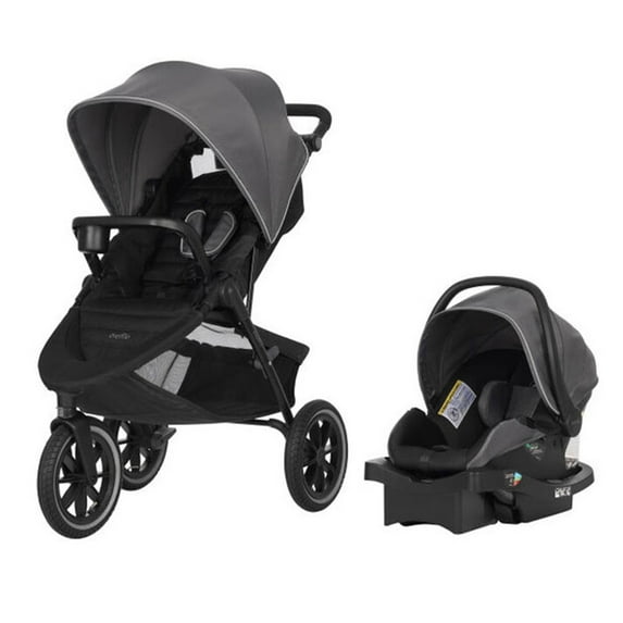 Folio3 Stroll & Jog Travel System with LiteMax Infant Car Seat (Avenue Gray)