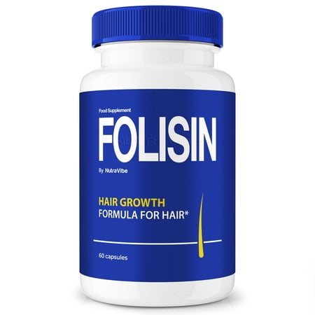 Folisin Hair Growth Supplement, Official Formula, Advanced Hair Care Pills for Thicker, Fuller, and Healthier Hair, The Ultimate Hair Revival and Regrowth Solution, Foli Sin Reviews (60 Capsules)