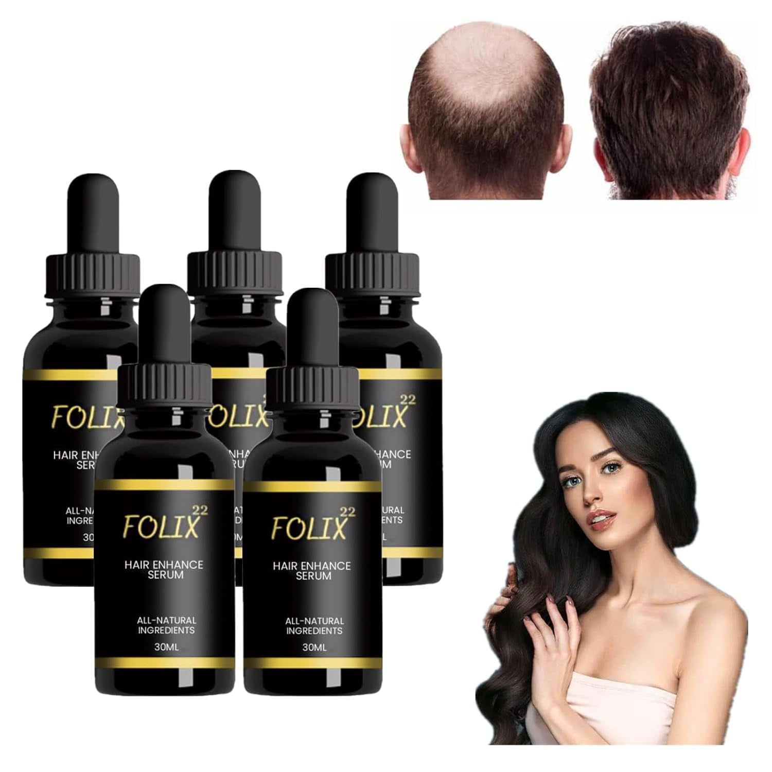 Folix22 Hair Growth Formula Folix 22 Hair Enhance Serum, Folix22 Hair Growth Serum , Natural