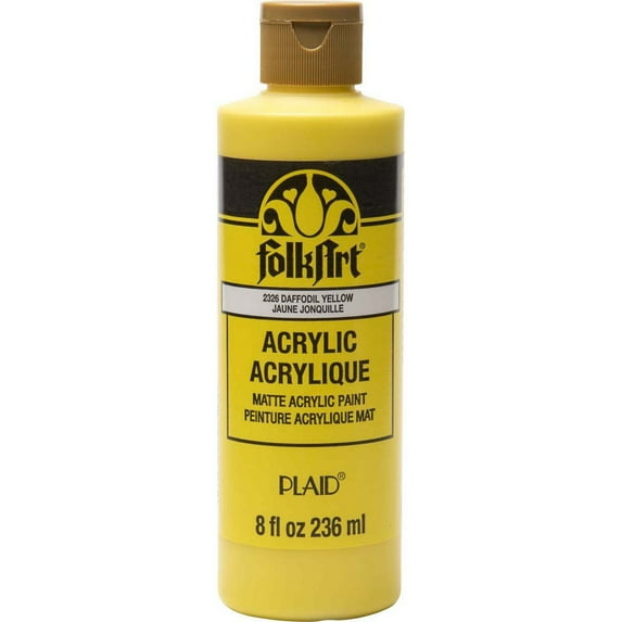 Folk Art Acrylic Paint 8oz-Daffodil Yellow