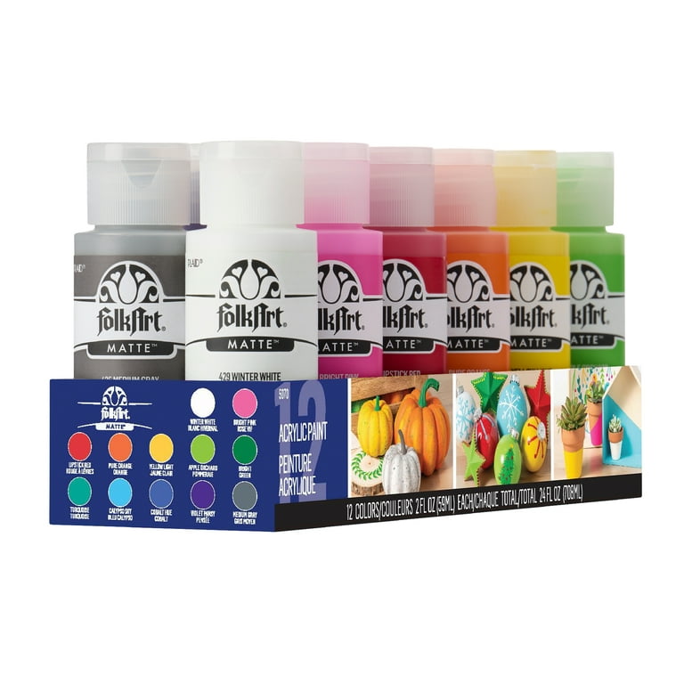 Colorations Art Case with 4 oz Paints and Brushes