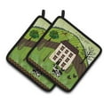 thumbnail image 1 of Folk Art Country House Pair of Pot Holders, 1 of 3