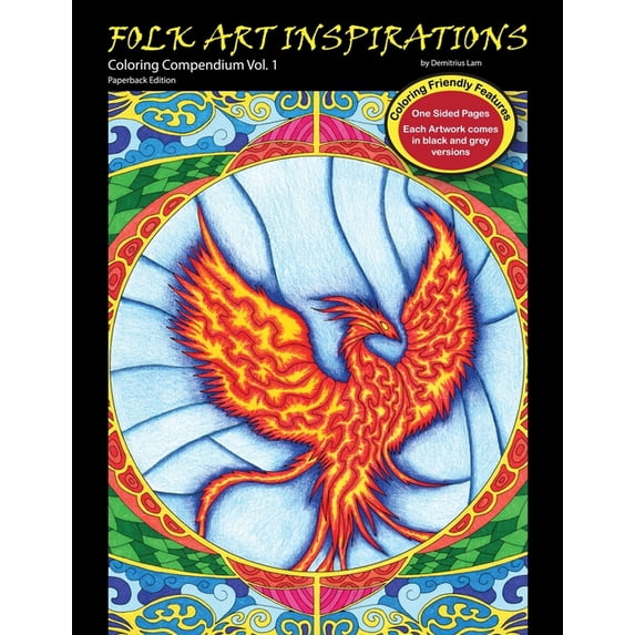 Folk Art Inspirations: Coloring Compendium Vol. 1 (Paperback)